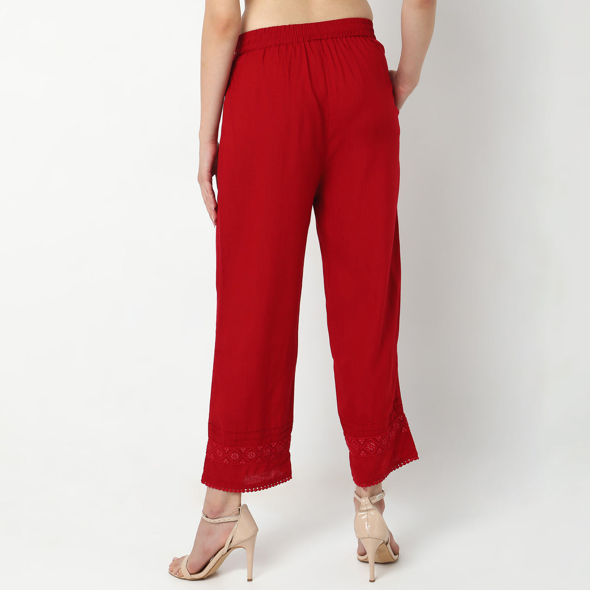 Straight Fit Solid  Ethnic Pants