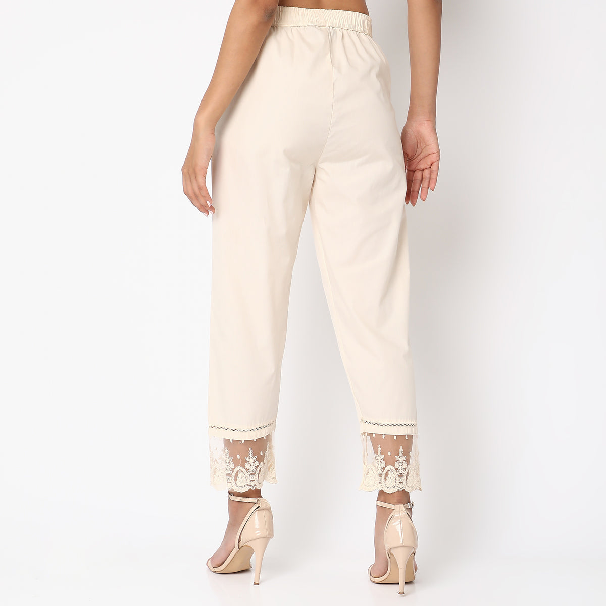 Straight Fit Solid Ethnic Pants