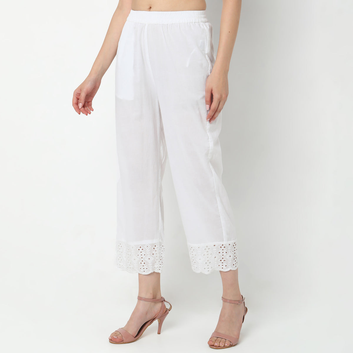 Straight Fit Solid  Ethnic Pants