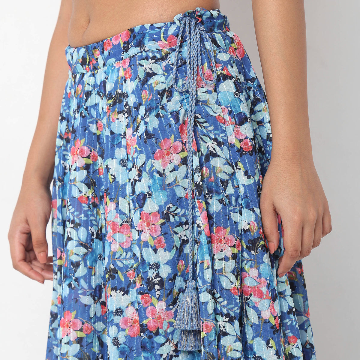 Flare Fit Printed Mid Rise Skirts