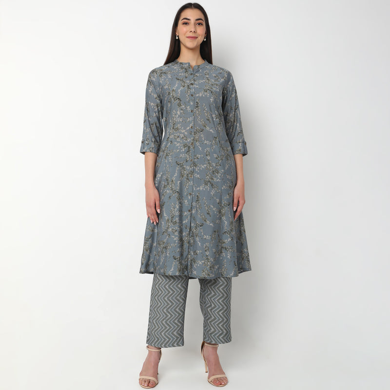 Regular Fit Printed Kurta Set