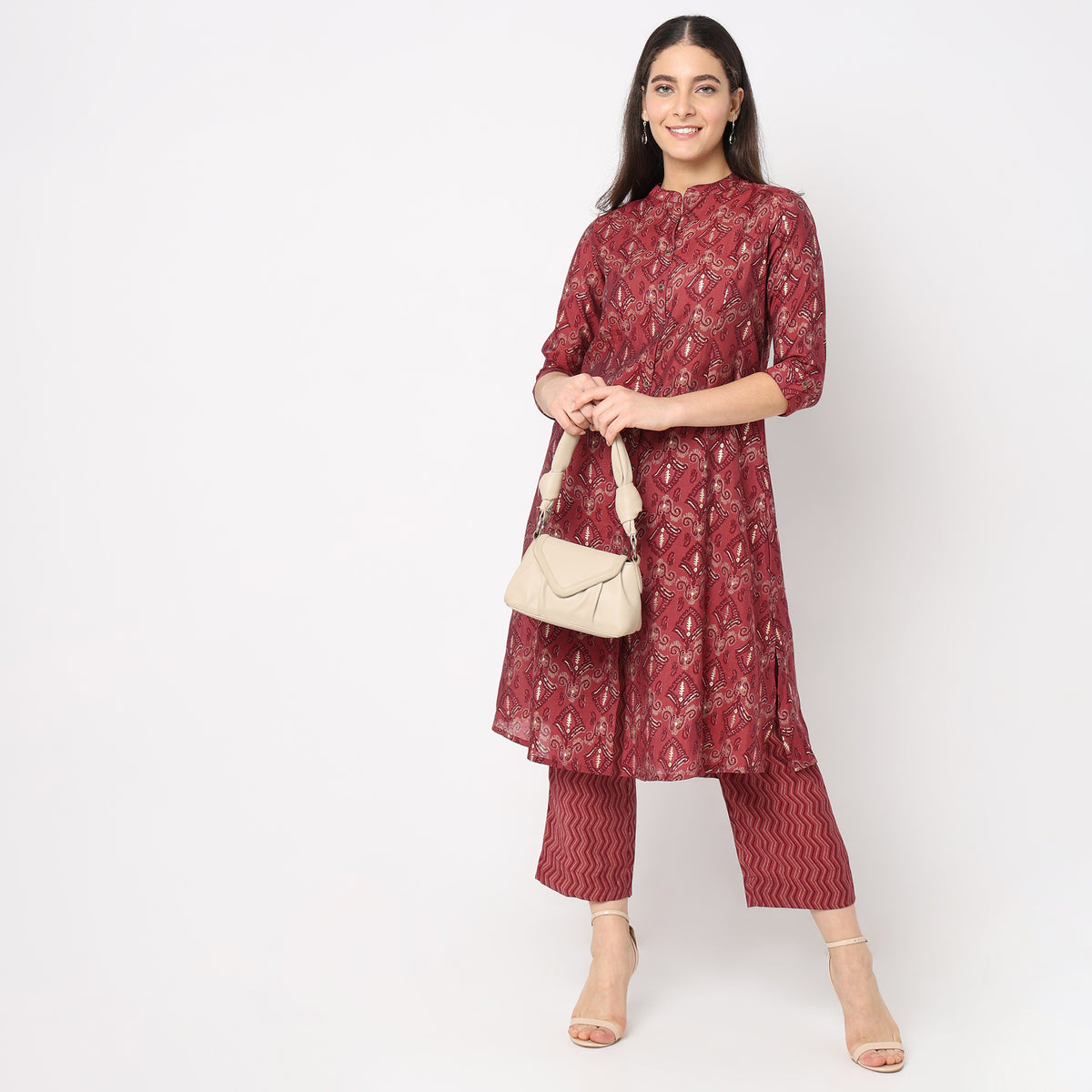 Regular Fit Printed Kurta Set