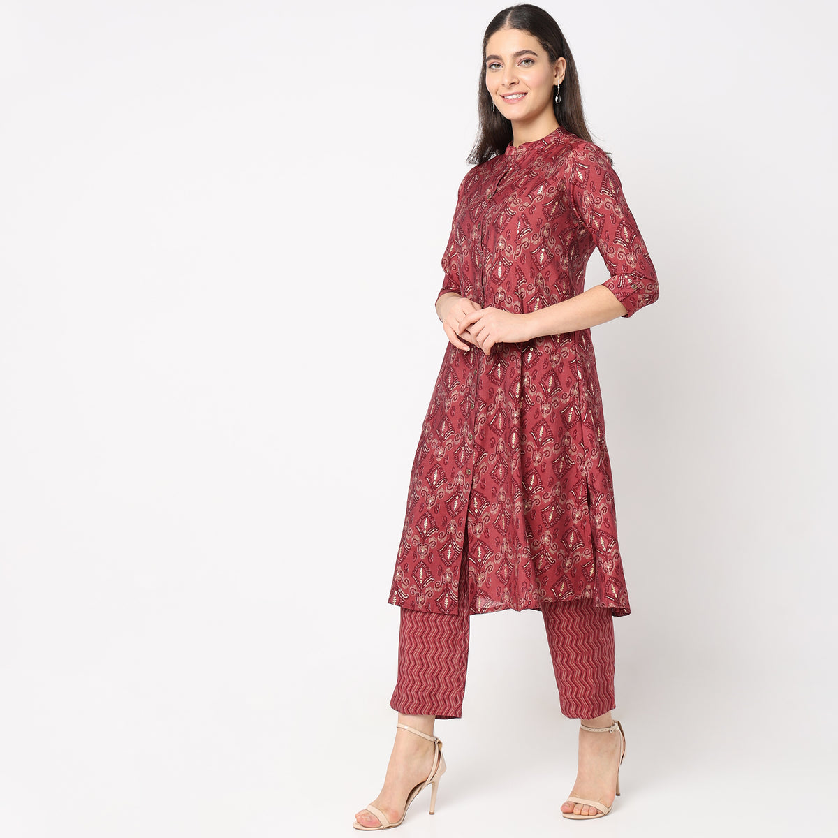 Regular Fit Printed Kurta Set