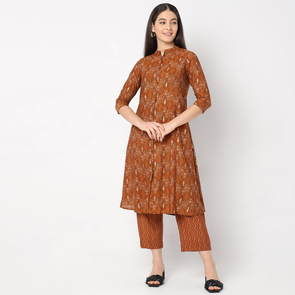 Regular Fit Printed Kurta Set