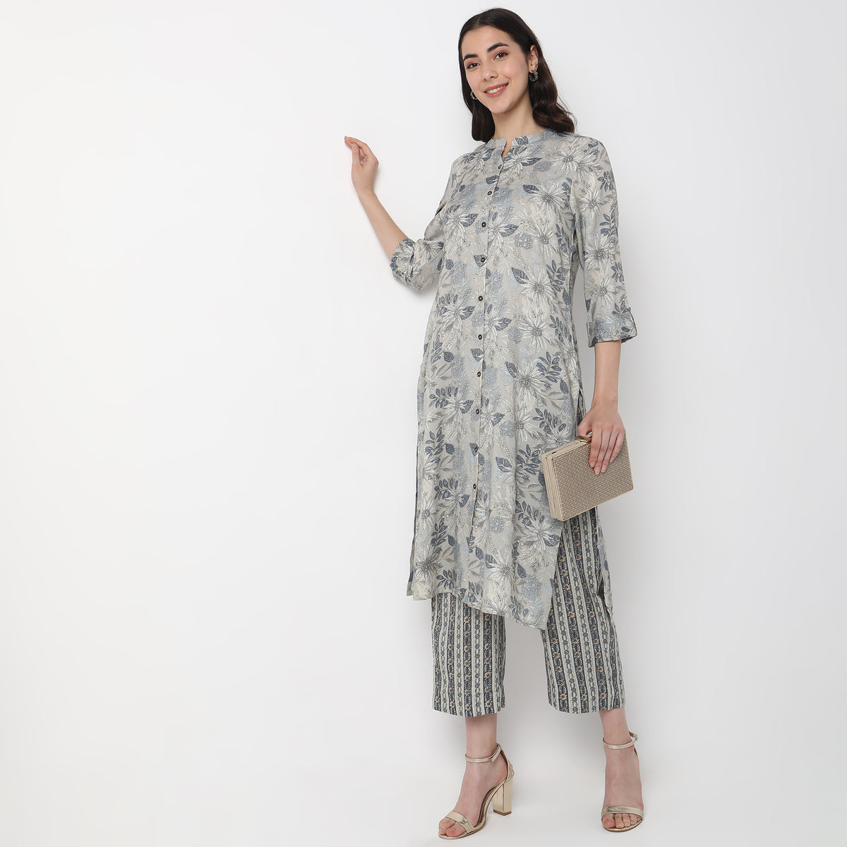 Regular Fit Printed Kurta Set