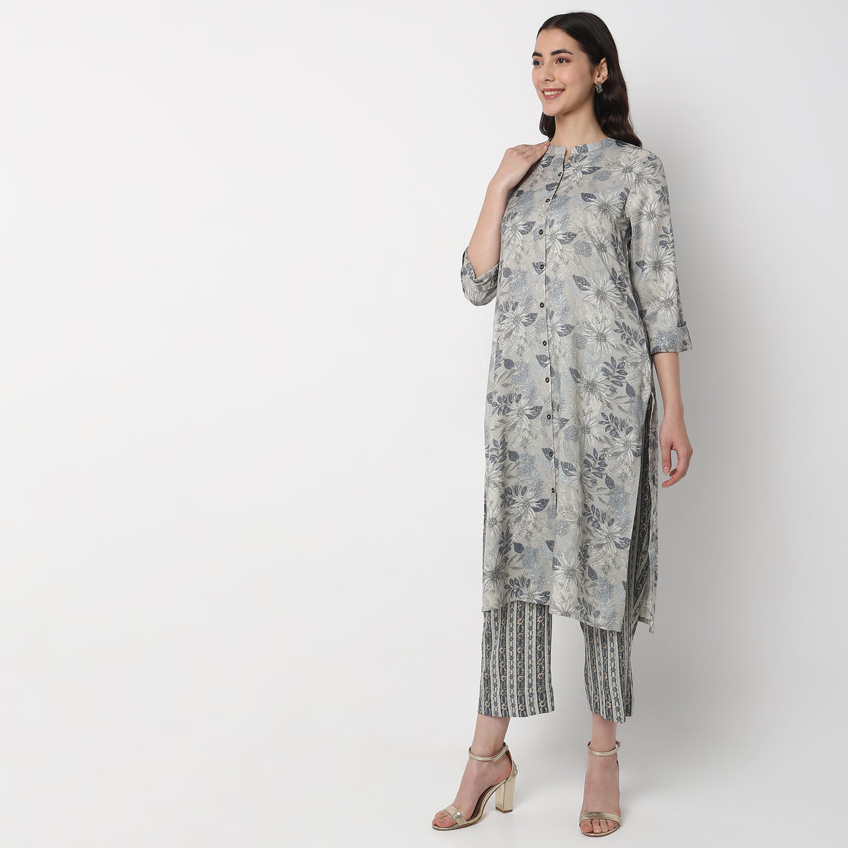 Regular Fit Printed Kurta Set