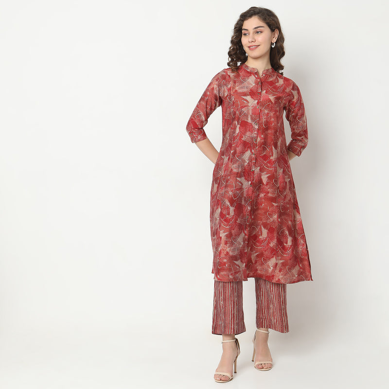 Regular Fit Printed Kurta Sets