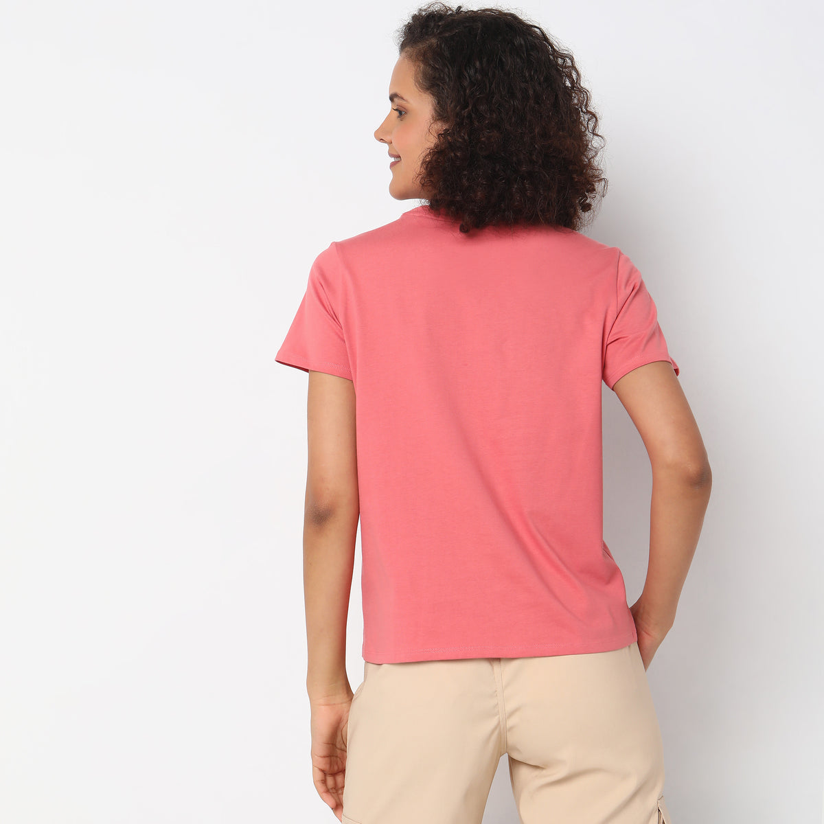 Regular Fit Solid T-Shirt