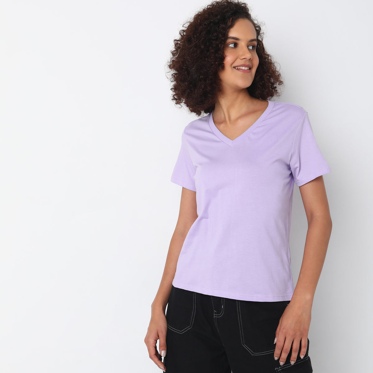 Regular Fit Solid T-Shirt