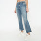 Boot Cut Solid High Rise Jeans