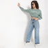 Flare Fit Solid High Rise Jeans