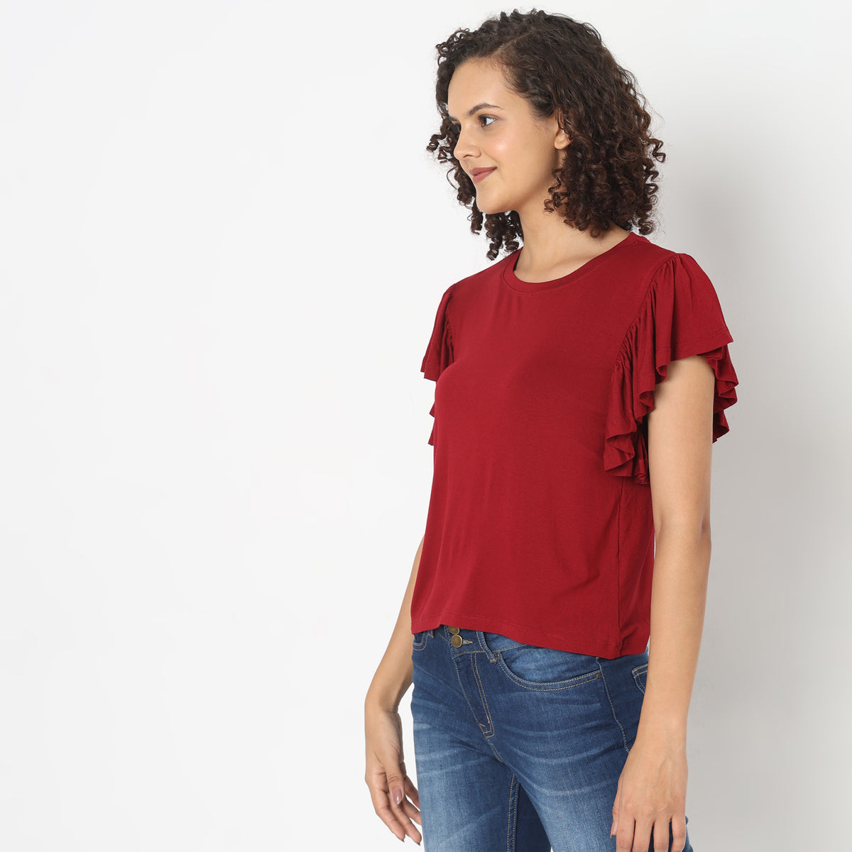 Regular Fit Solid T-Shirt