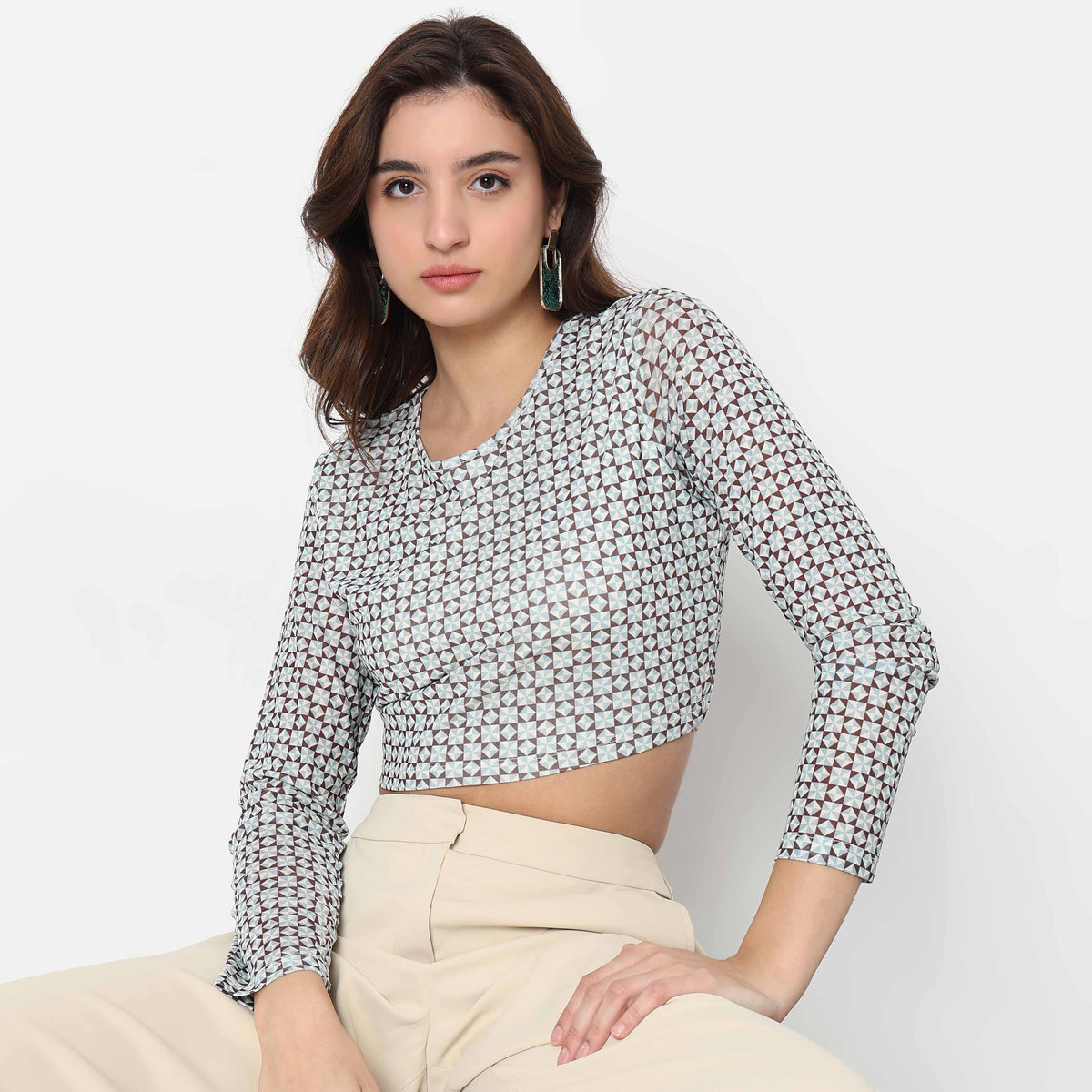 Slim Fit Printed Top