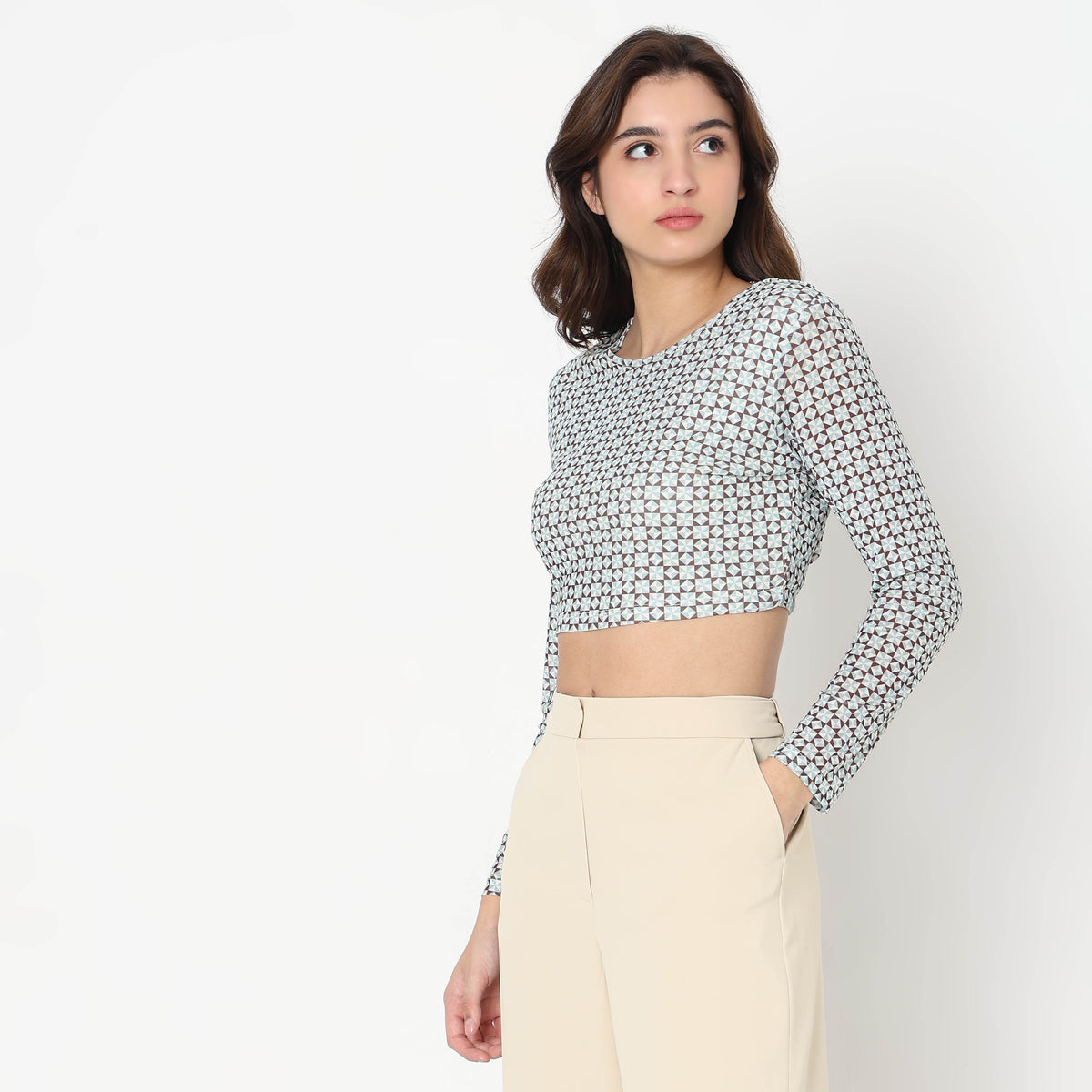 Slim Fit Printed Top