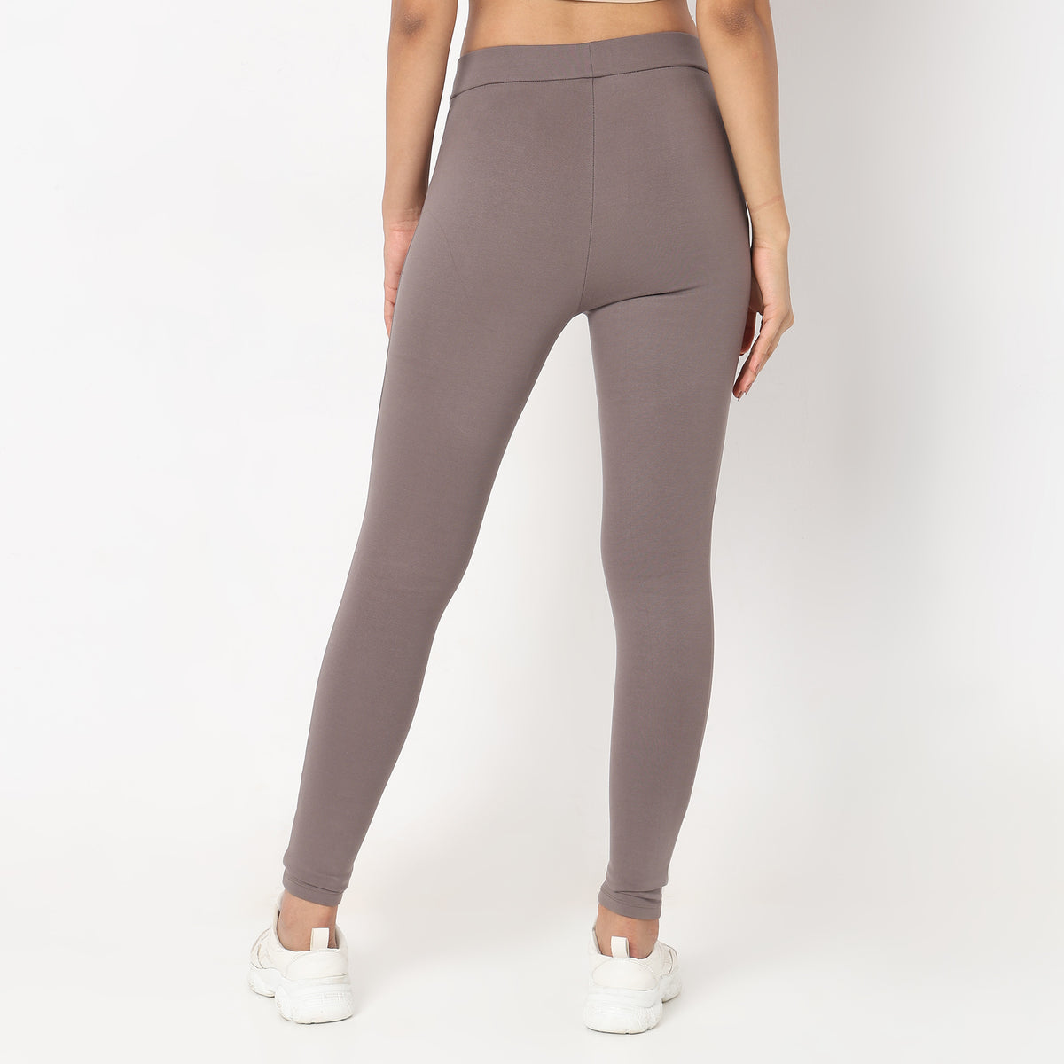 Skinny Fit Solid High Rise Jeggings