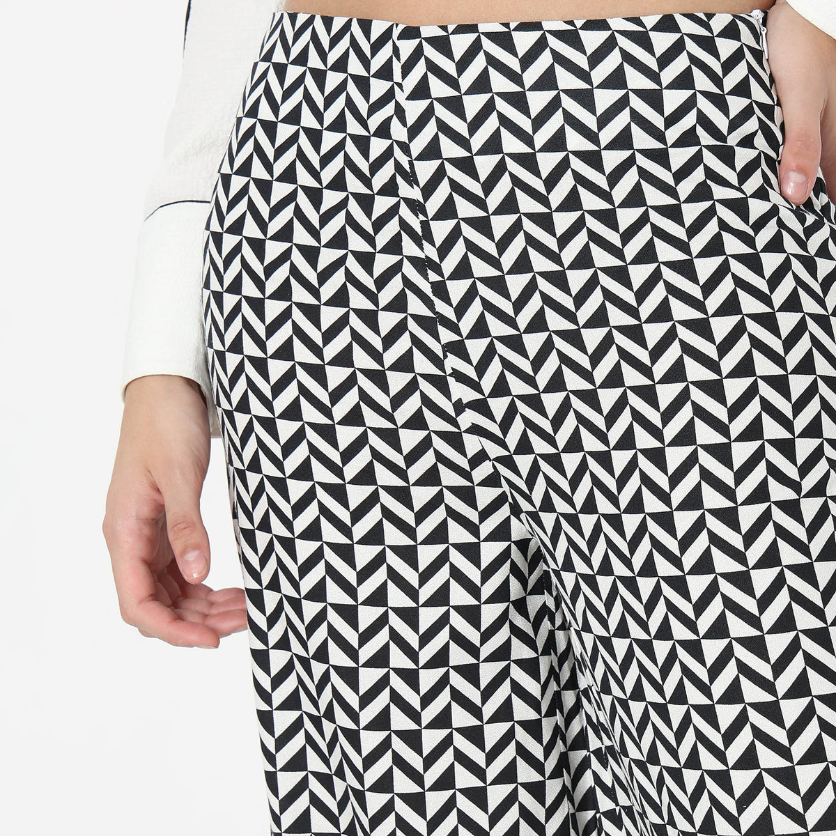 Flare Fit Printed Mid Rise Palazzos