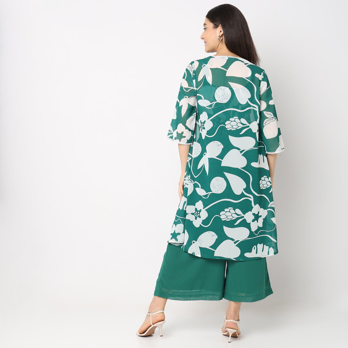 Flare Fit Printed Ethnic Set