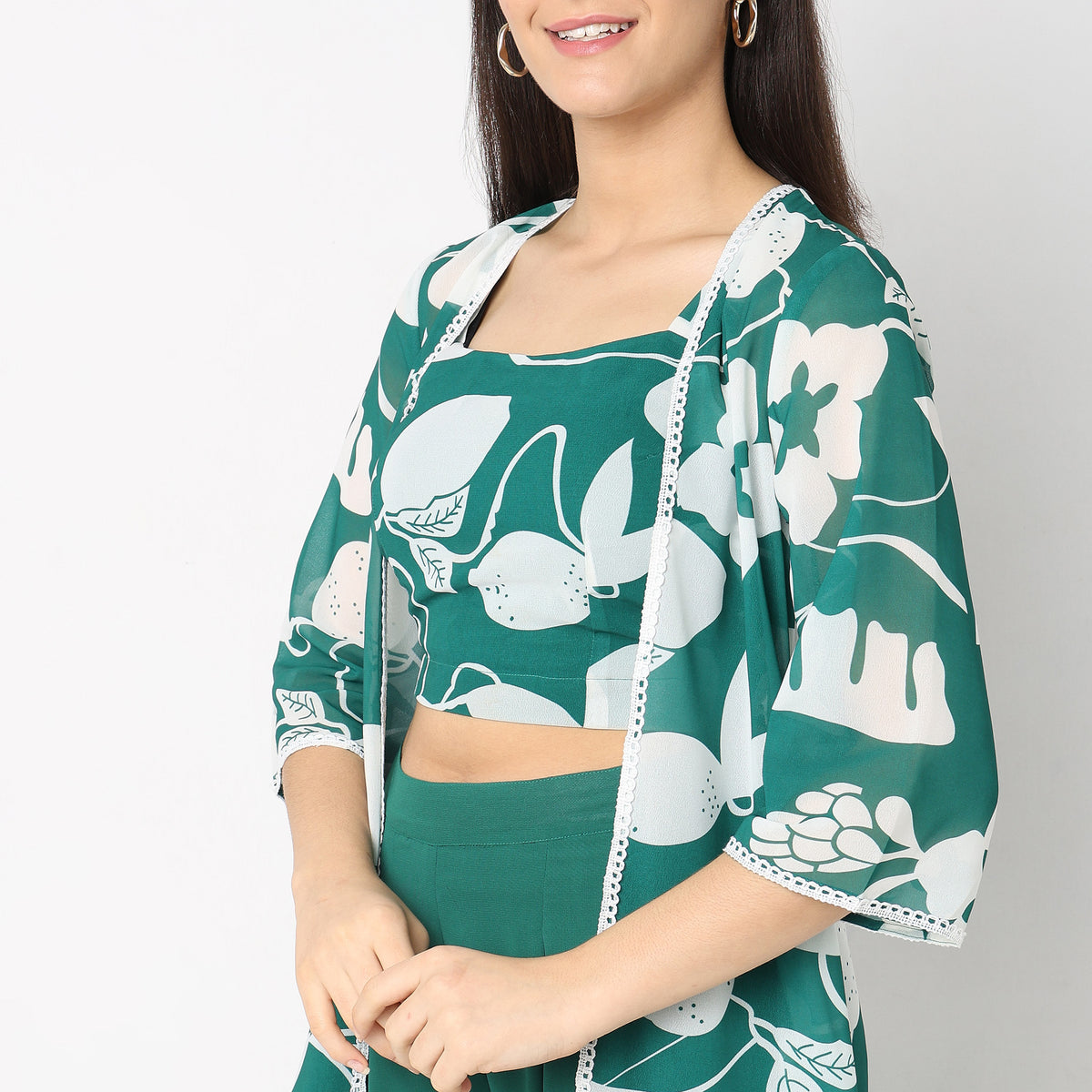 Flare Fit Printed Ethnic Set