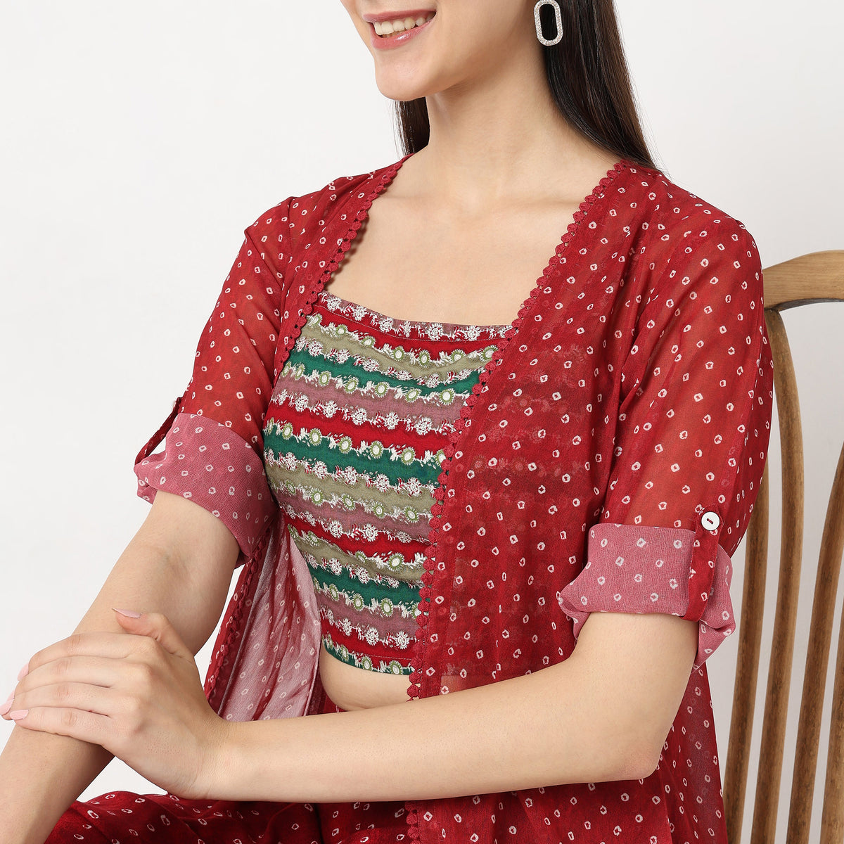 Flare Fit Embroidered Ethnic Sets