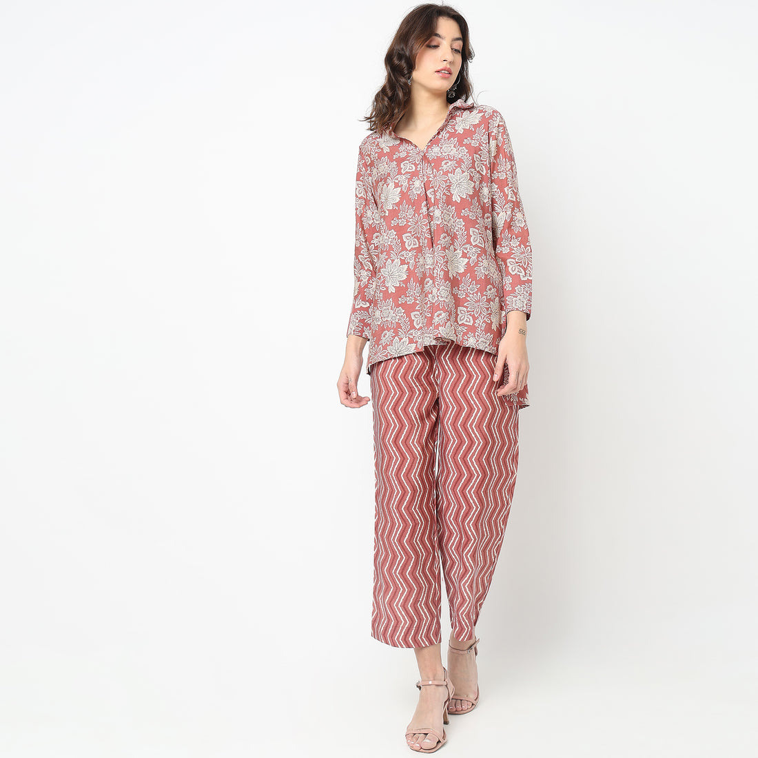 Straight Fit Floral Kurta Sets