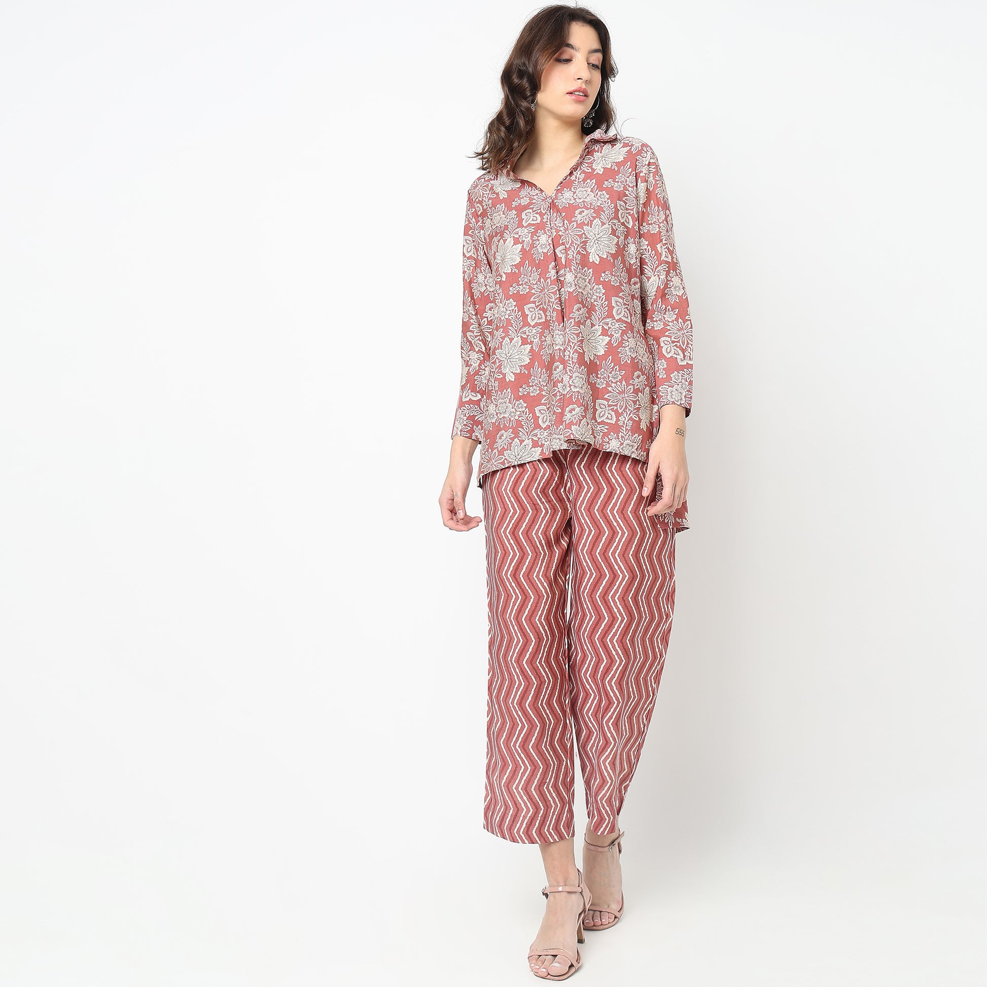 Straight Fit Floral Kurta Sets