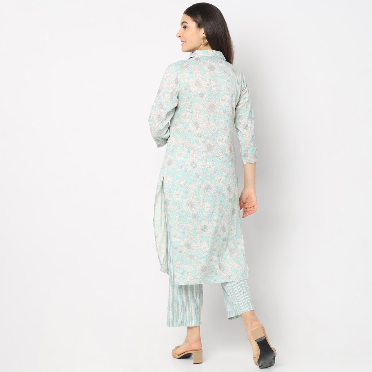 Flare Fit Printed Kurta Set