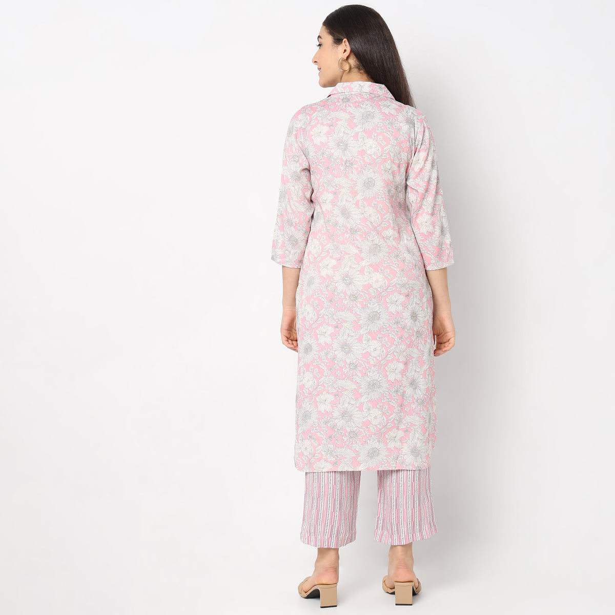 Flare Fit Printed Kurta Set