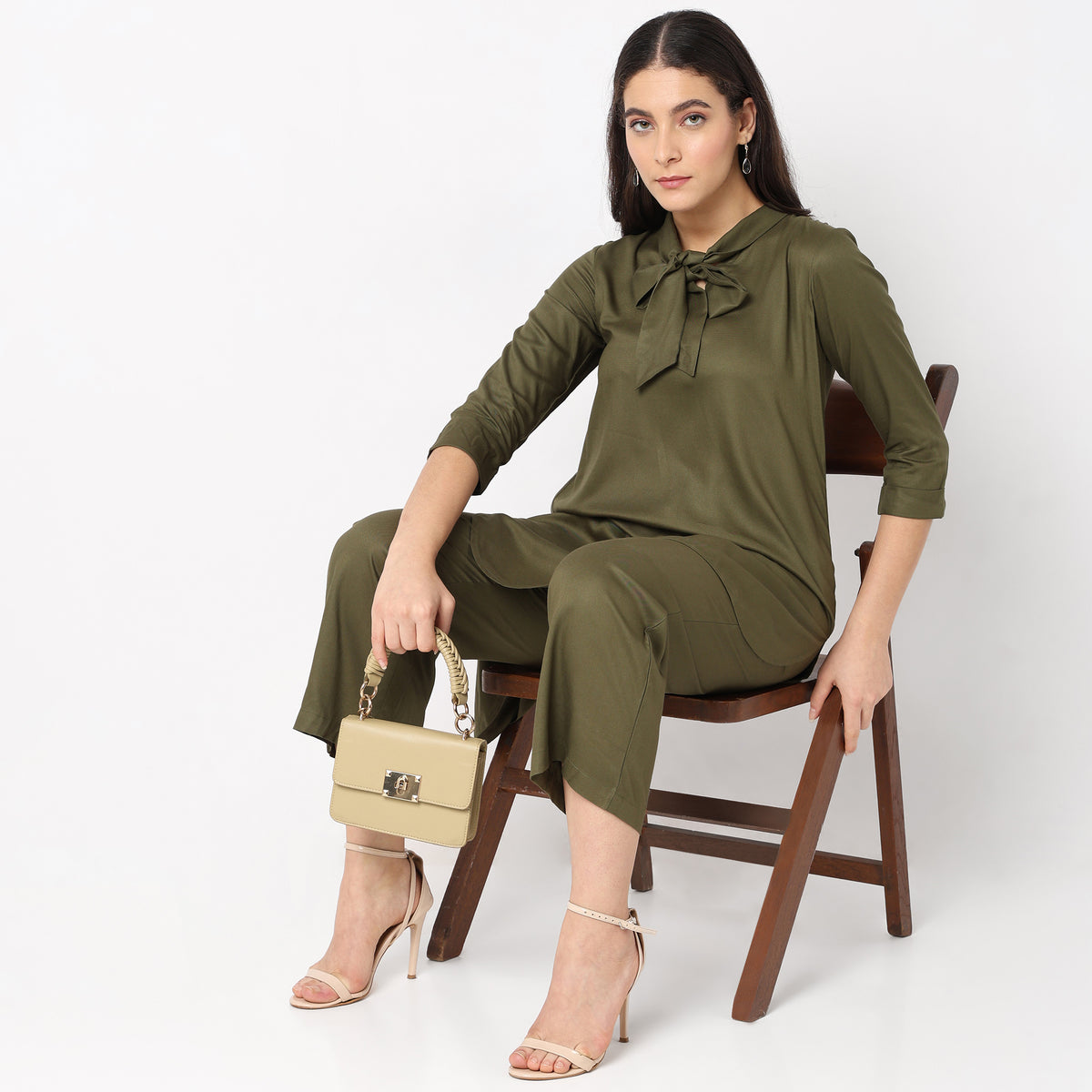 Flare Fit Solid Kurta Set