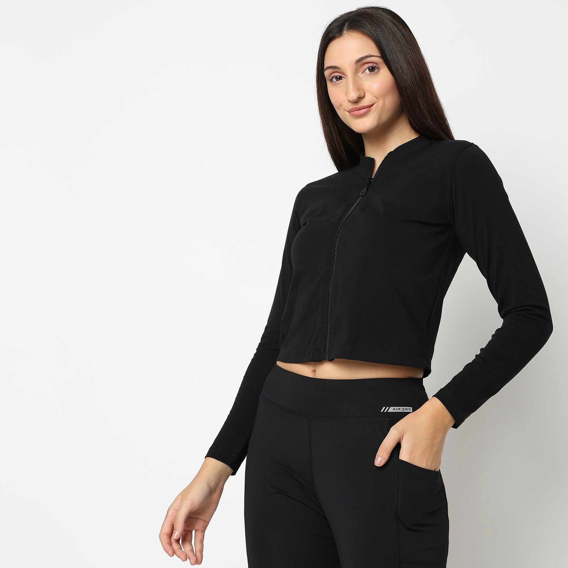 Women Wearing Regular Fit Solid T-Shirt