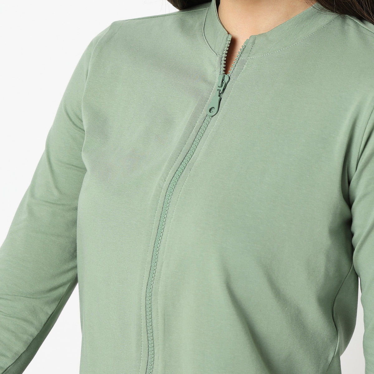 Women Wearing Regular Fit Solid T-Shirt