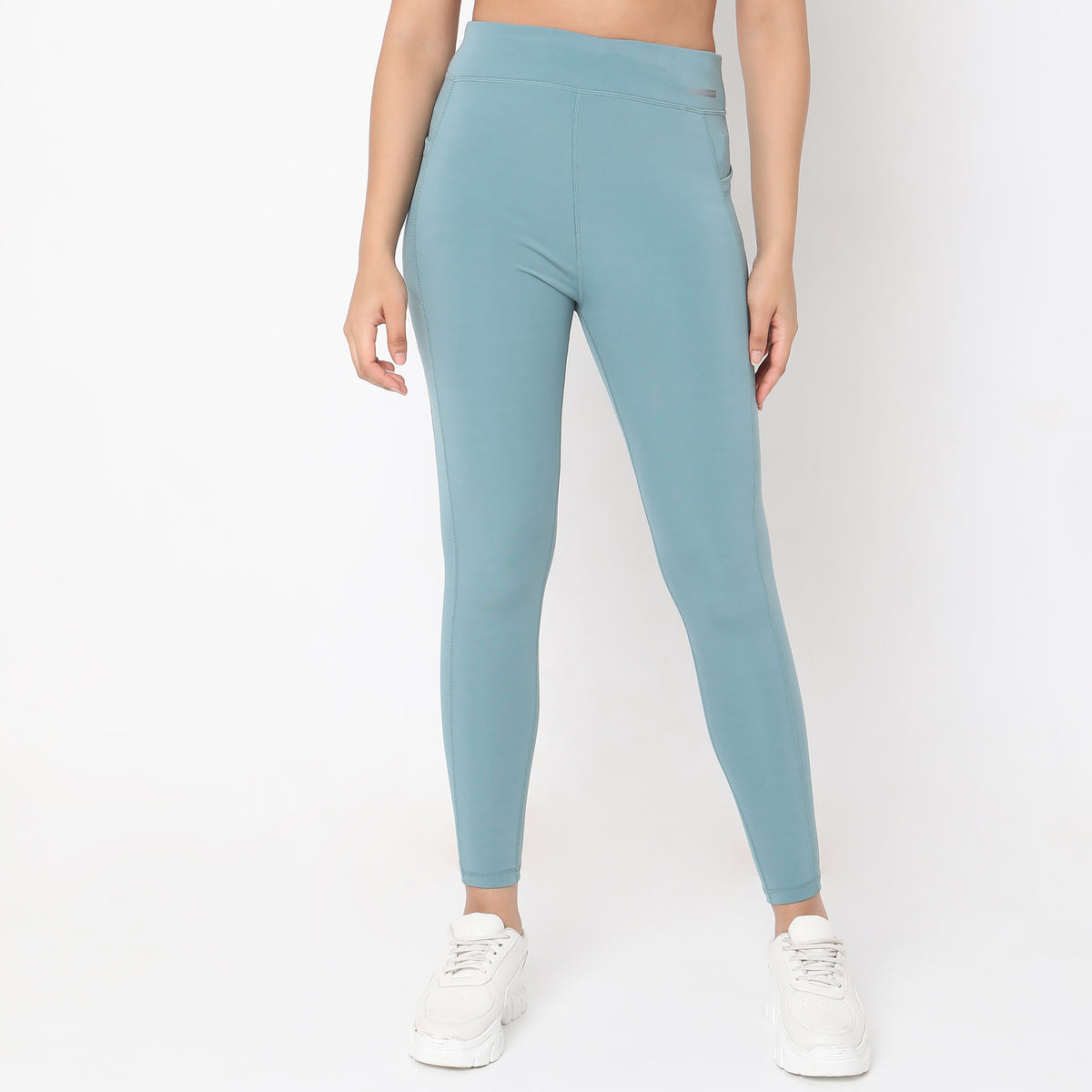 Slim Fit Solid High Rise Leggings