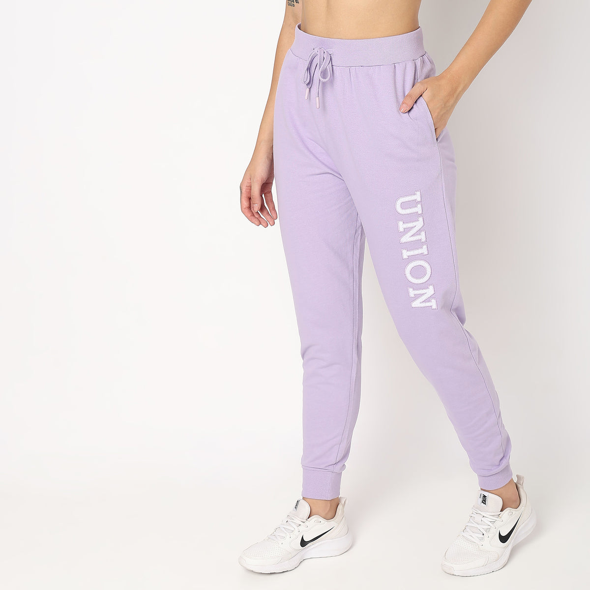 Slim Fit Graphic Mid Rise Joggers