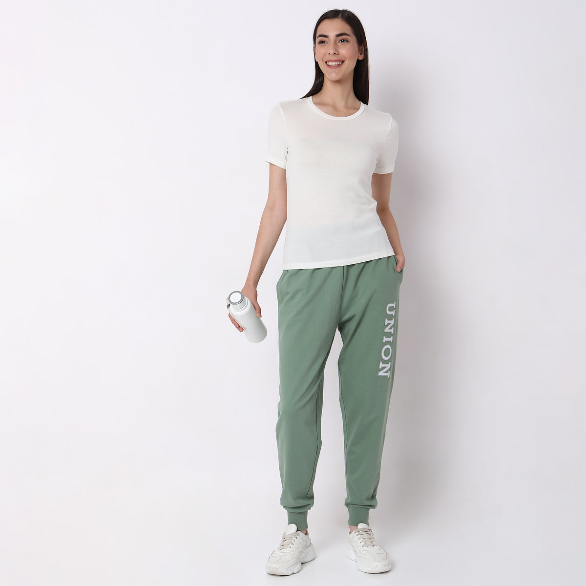 Slim Fit Graphic Mid Rise Joggers