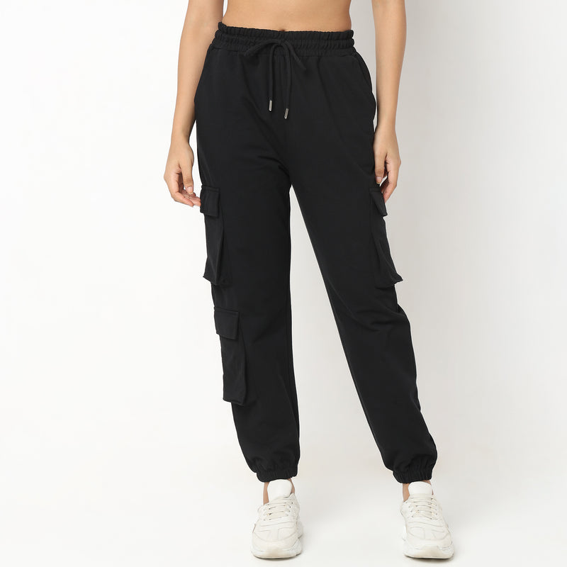 Regular Fit Solid Joggers