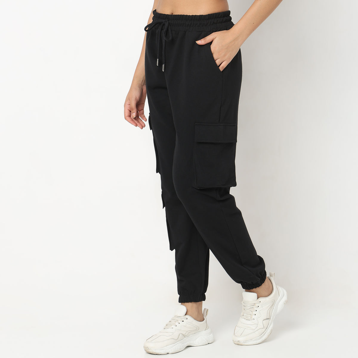 Regular Fit Solid Joggers