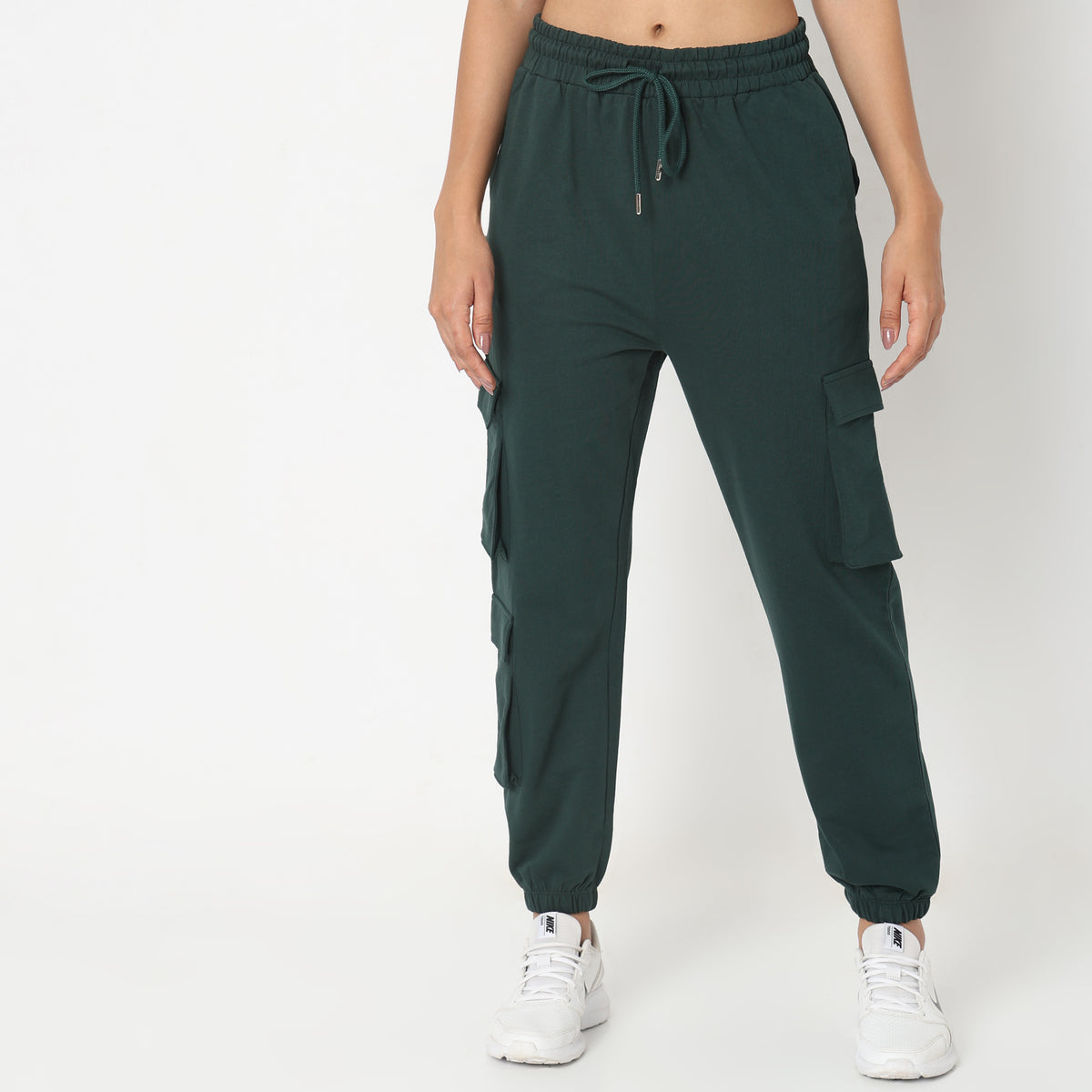 Regular Fit Solid Joggers