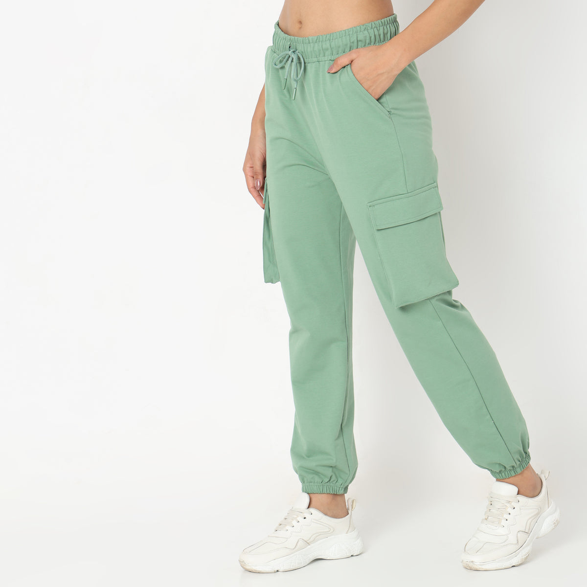 Regular Fit Solid Joggers