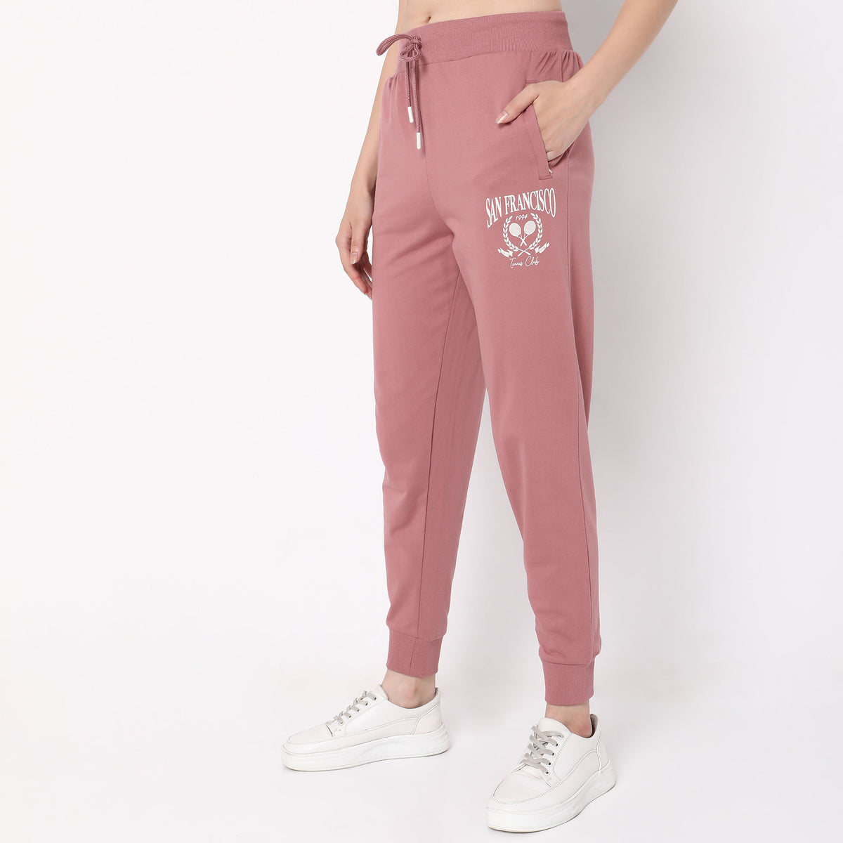 Regular Fit Graphic High Rise Joggers