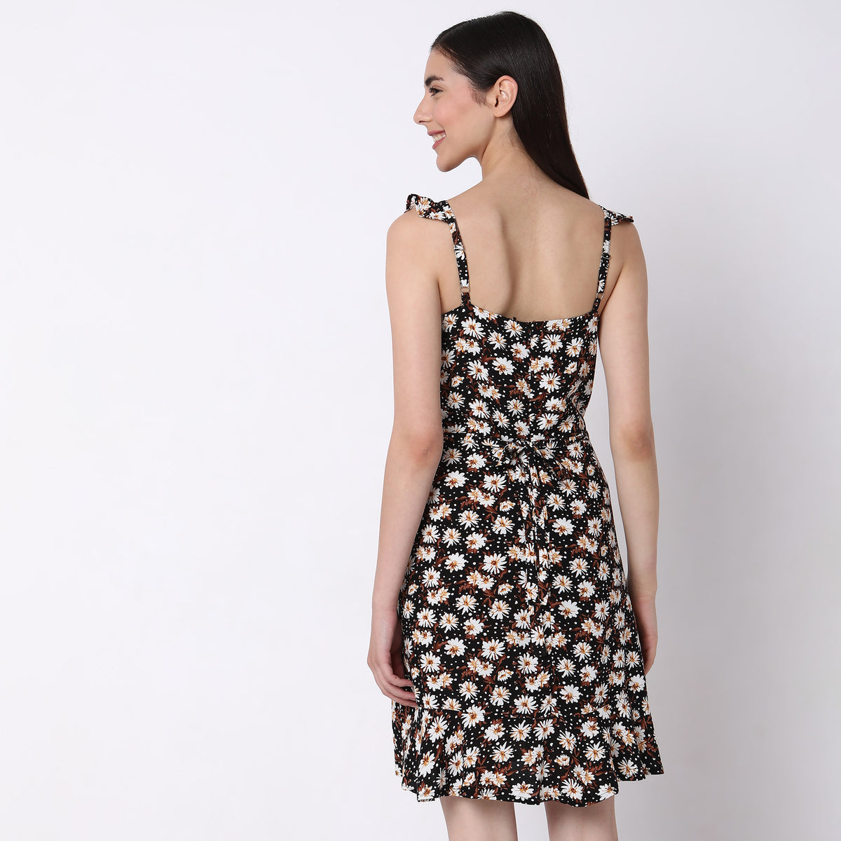 Regular Fit Floral Dress