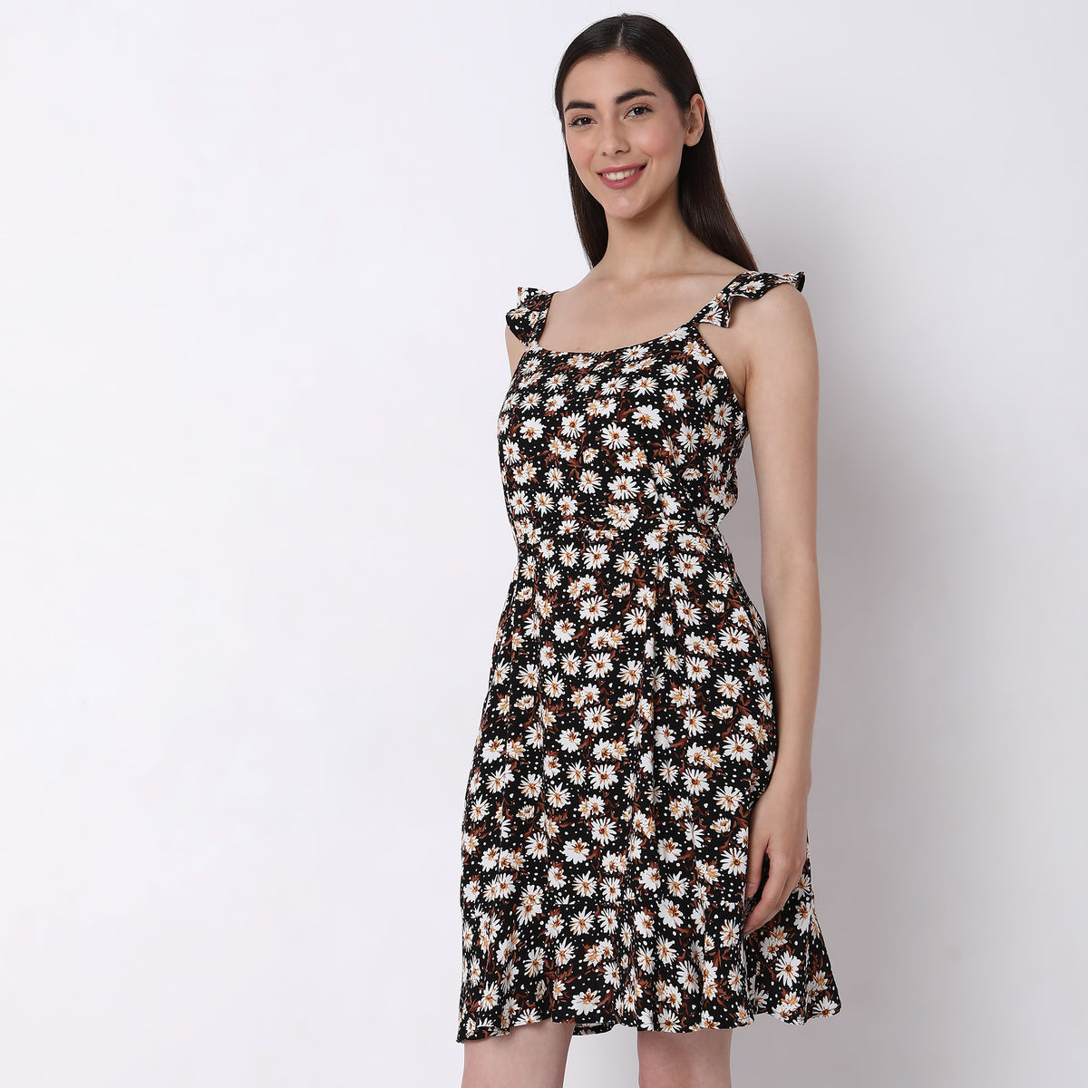 Regular Fit Floral Dress