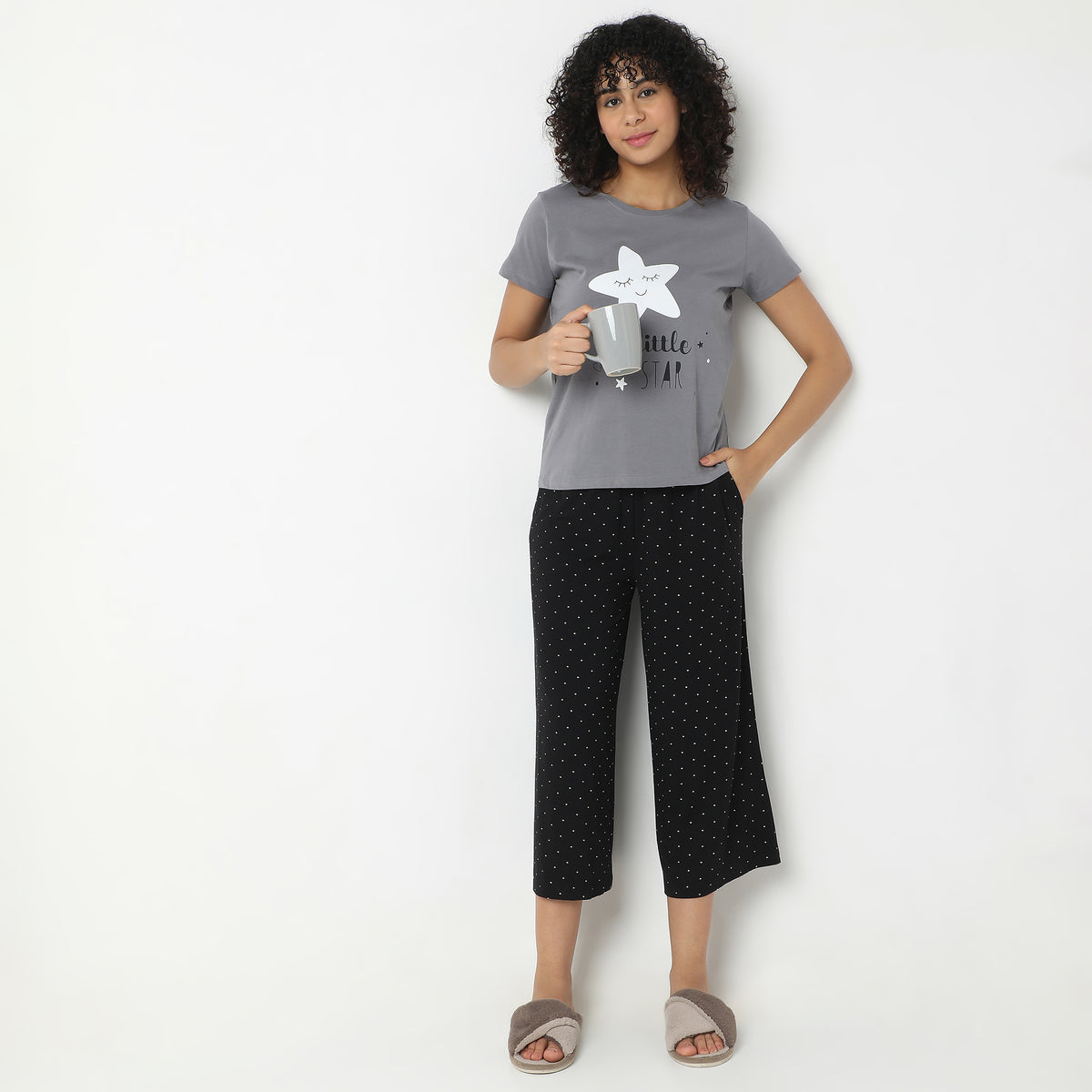 Regular Fit Printed Mid Rise Culottes