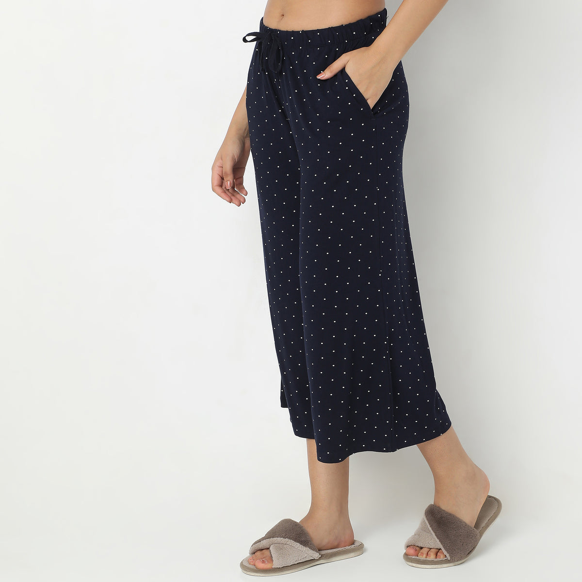 Regular Fit Printed Mid Rise Culottes