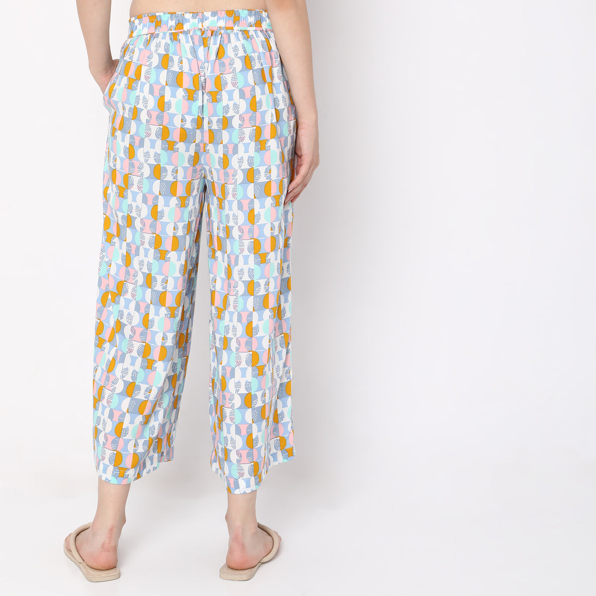 Regular Fit Abstract Mid Rise Pyjamas