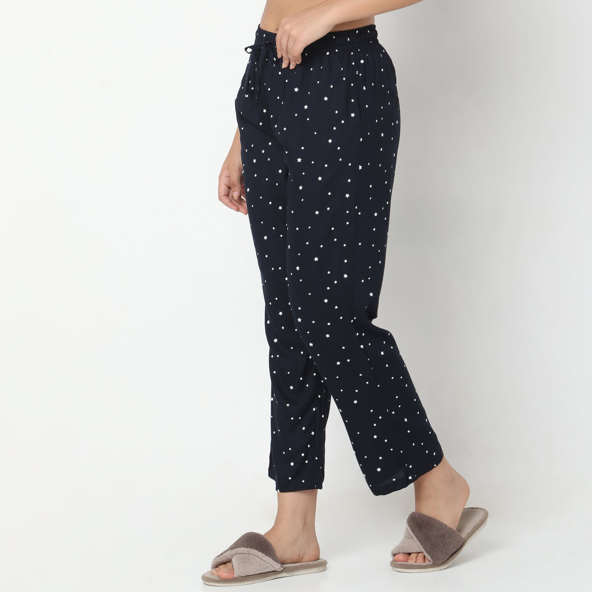 Regular Fit Printed Mid Rise Pyjamas