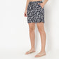 Regular Fit Floral Mid Rise Shorts