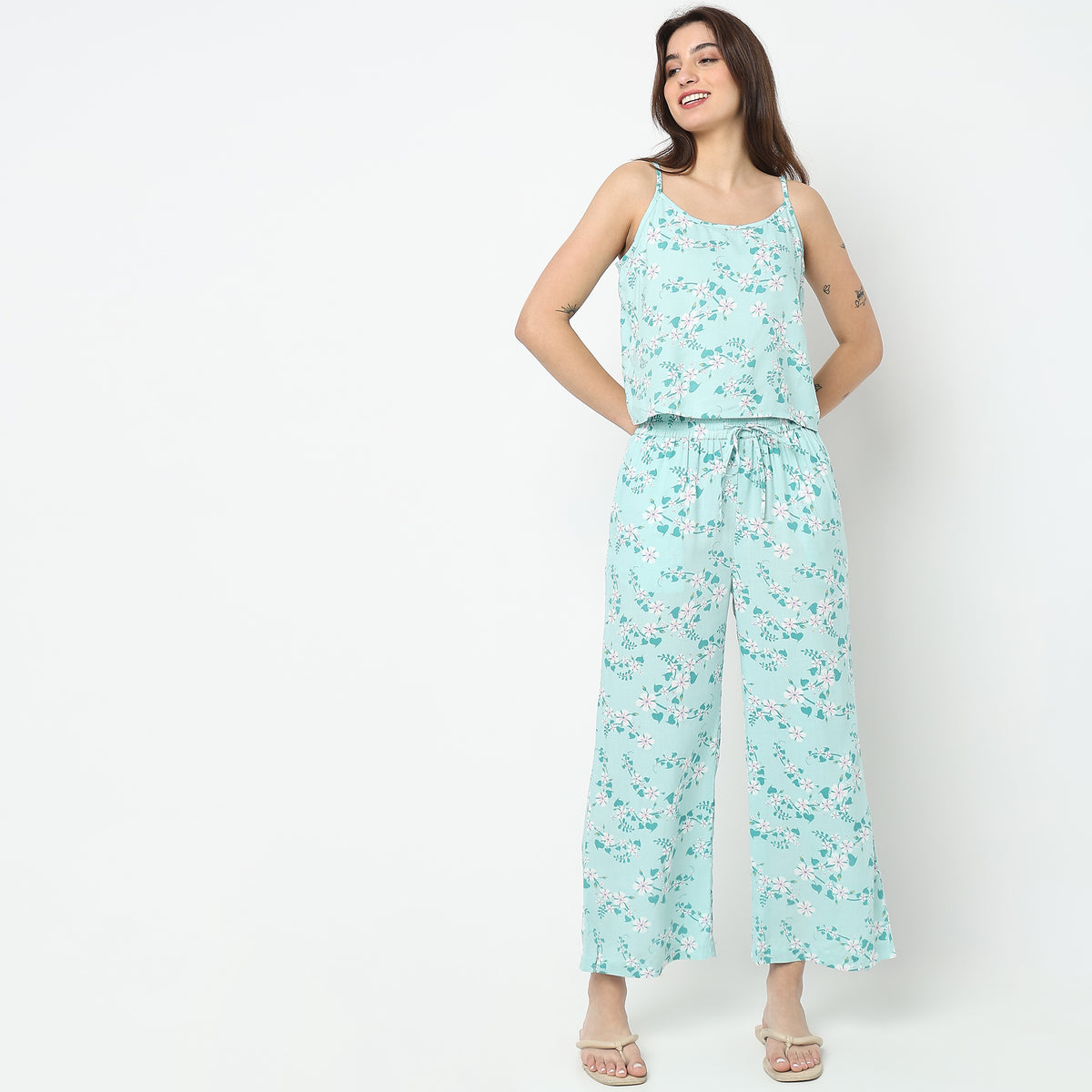 Regular Fit Floral Sleepwear Sets