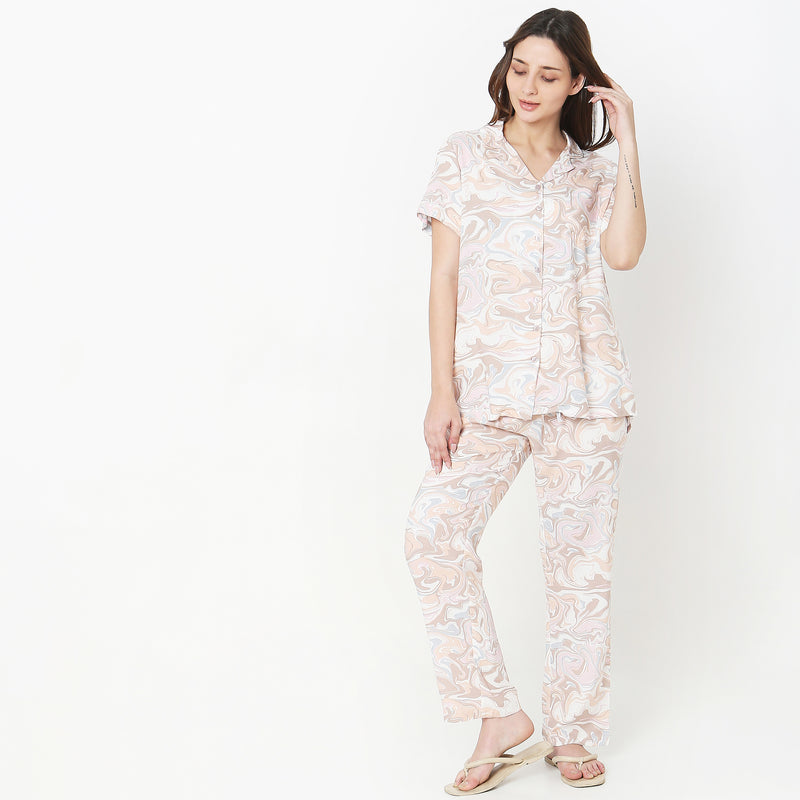 Regular Fit Printed Sleepwear Sets