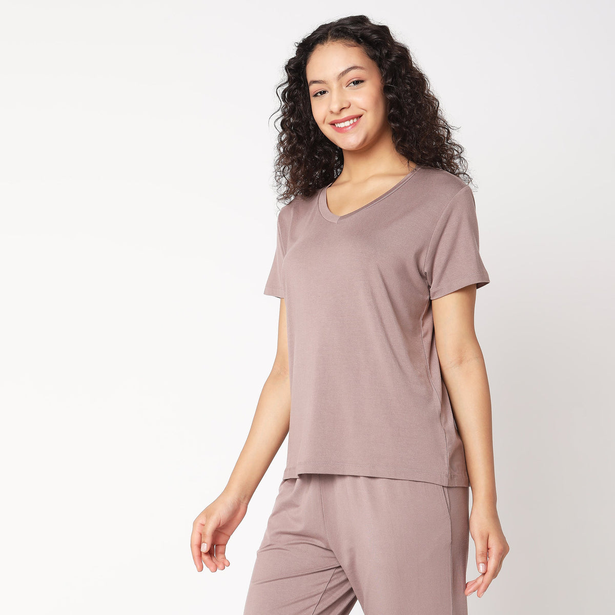 Women Wearing Regular Fit Solid Top