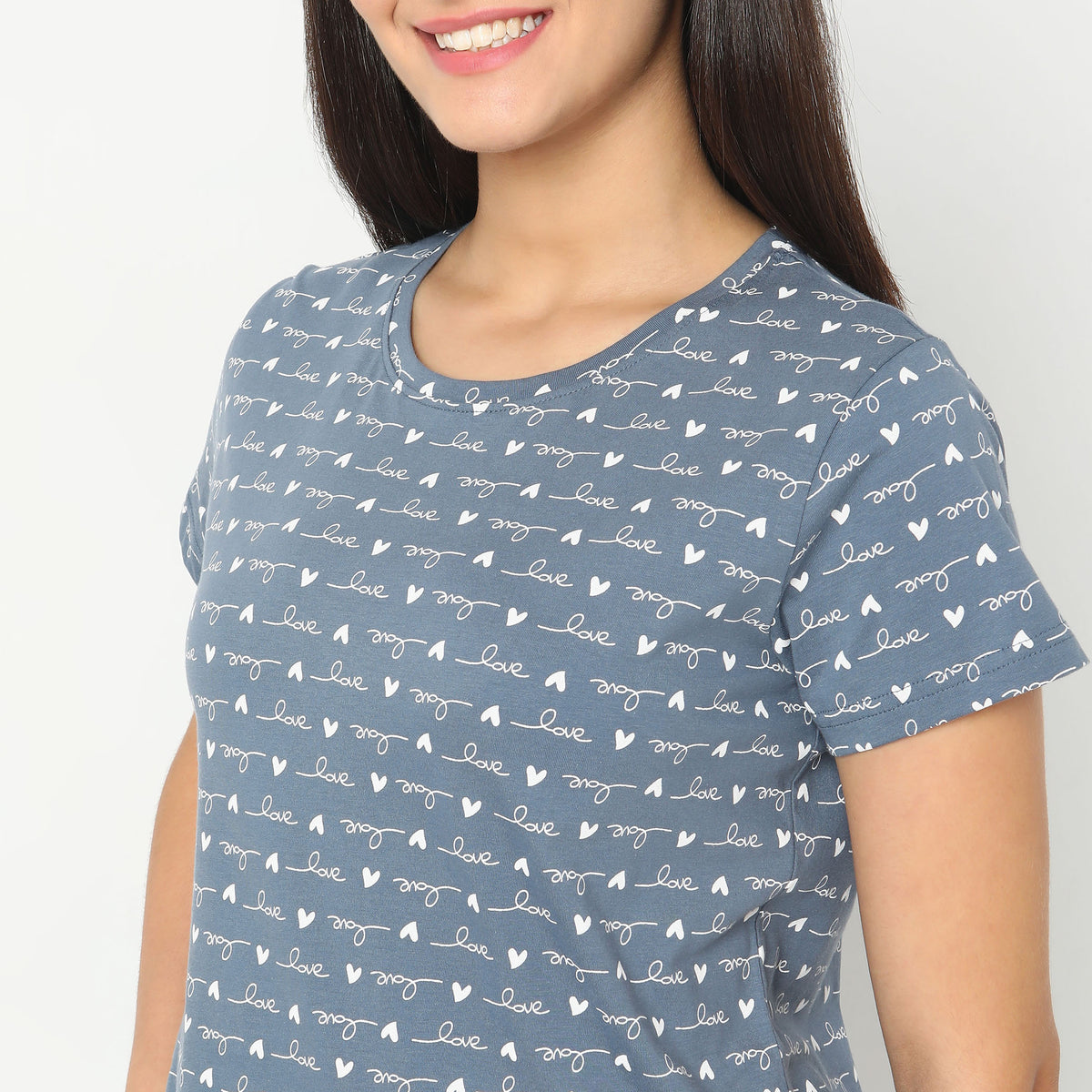 Regular Fit Heart Top