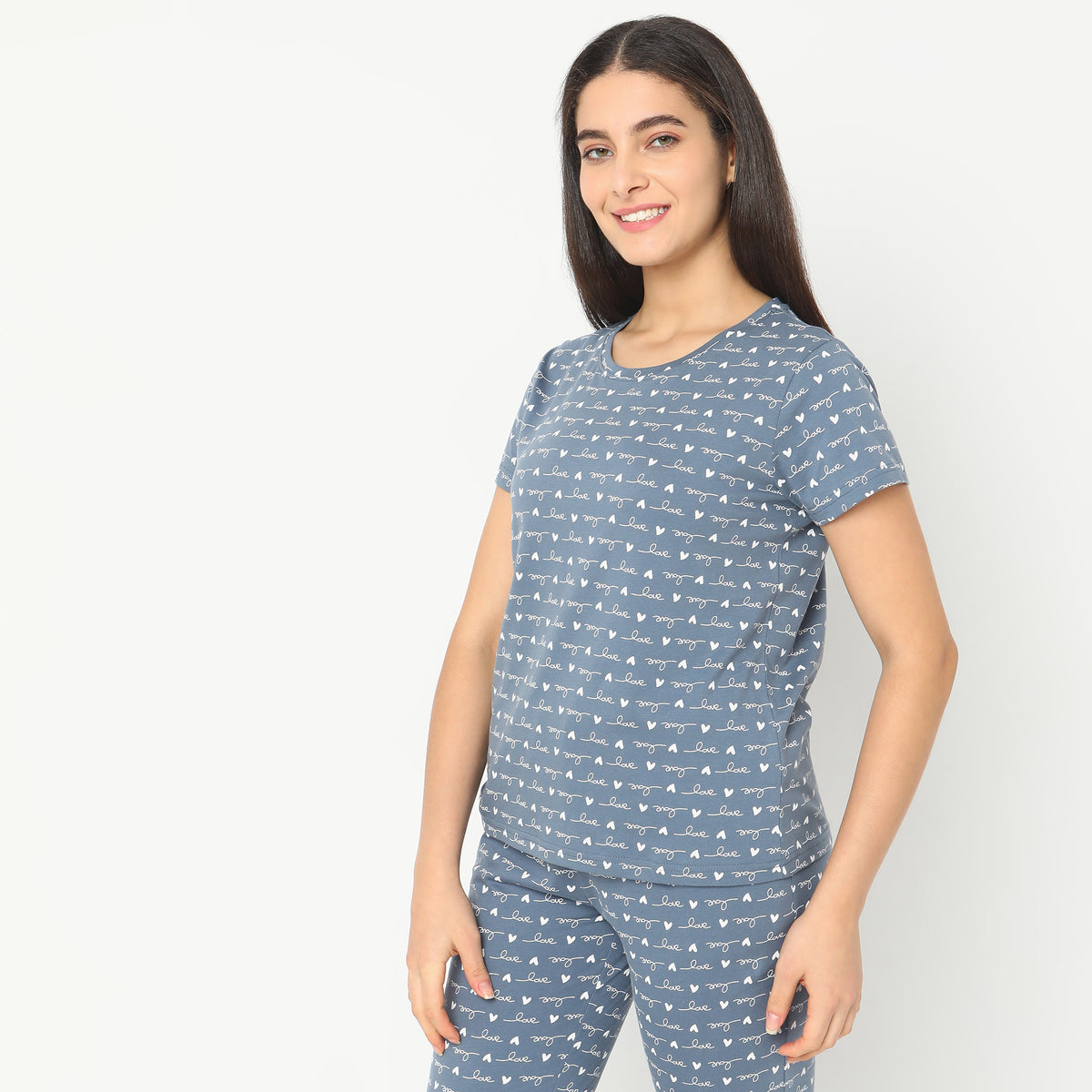 Regular Fit Heart Top